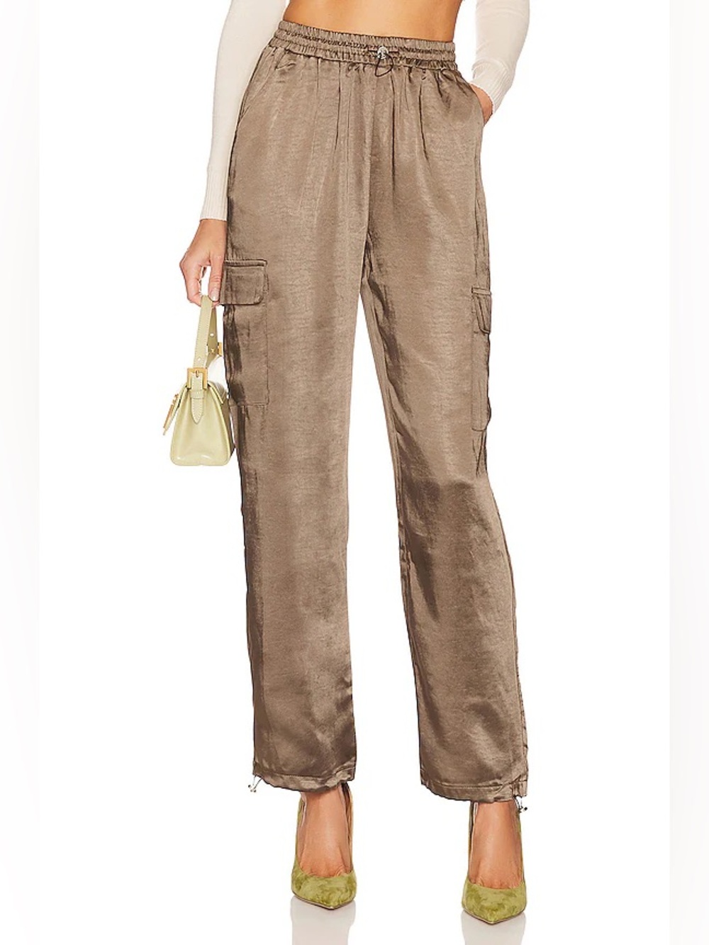 SUPERDOWN by REVOLVE Rita Cargo Pants Size Medium Brown NWOT